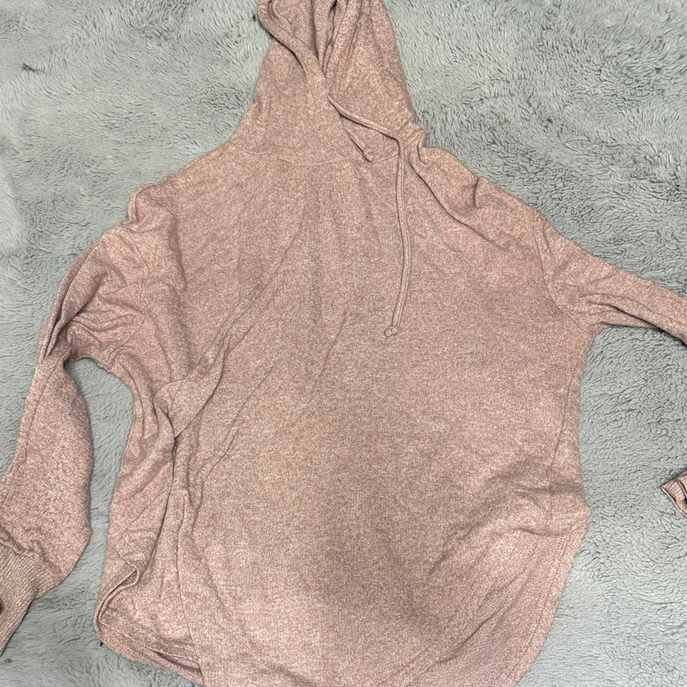 Cozy Dusty Rose Hooded Pullover